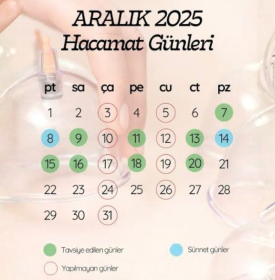 aralık 2025 hacamat günleri