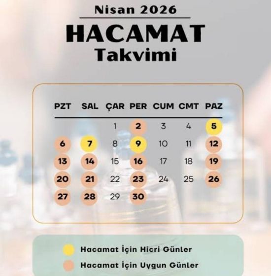 2026 nisan hacamat takvimi